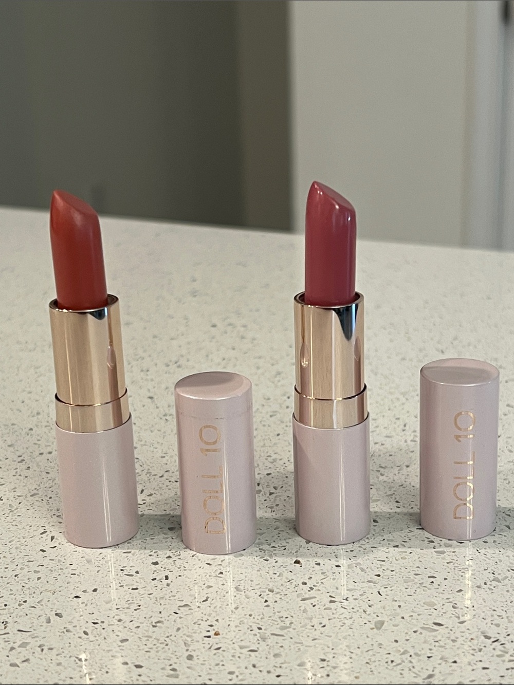 5/$35 NWOB 2 Doll 10 Lipstick Duo - Coral Orange & Rose pink (read description)